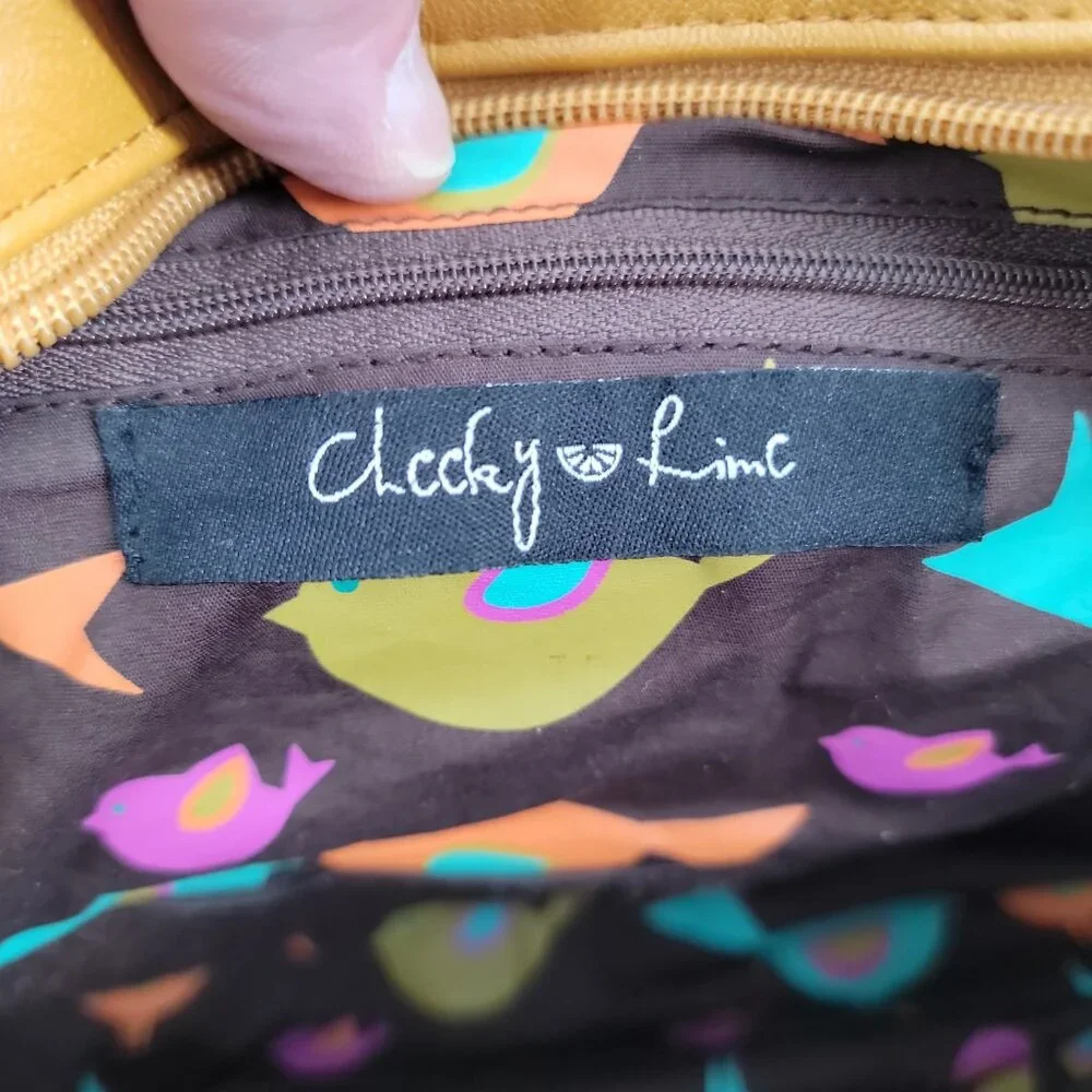 Cheeky Lime Mustard Leather Camera Bag | Braided Handles | Adjustable Dividers - Picture 4 of 12